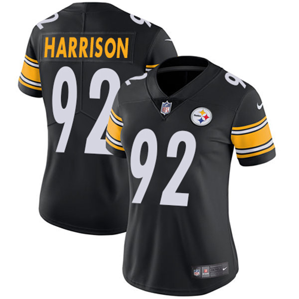 Women's Pittsburgh Steelers #92 James Harrison Black Vapor Untouchable Limited Stitched NFL Jersey(Run Small)